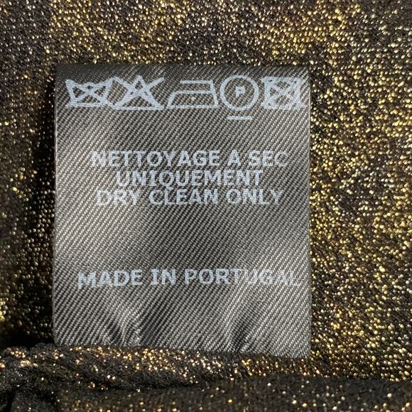 ISABEL MARANT Size S Brown Black Metallic Silk Blend Animal Print Dress Top - Picture 9 of 9